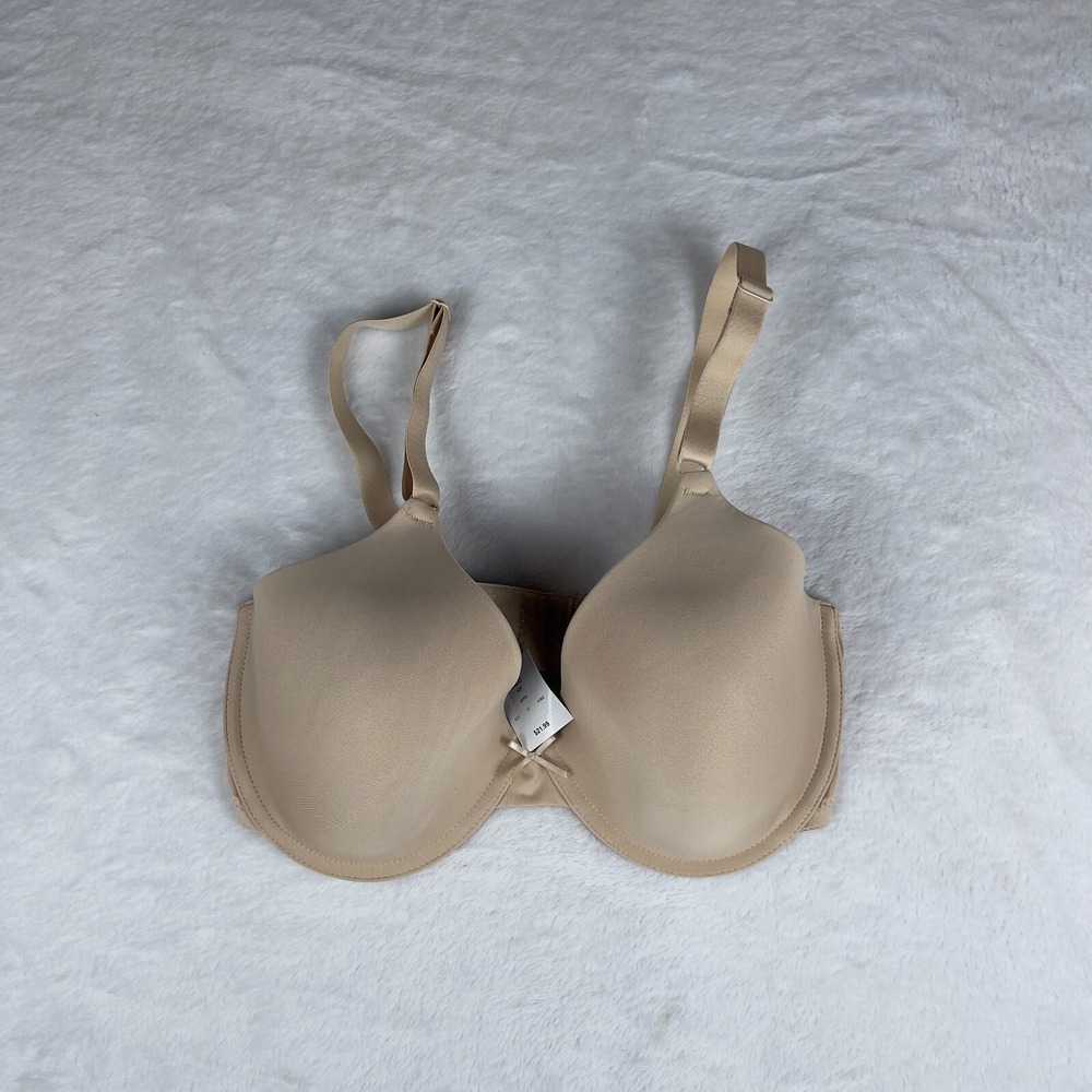 Maidenform Demi Bra Womens 36DD Beige Full‎ Coverage Smoothing Adjustable Straps